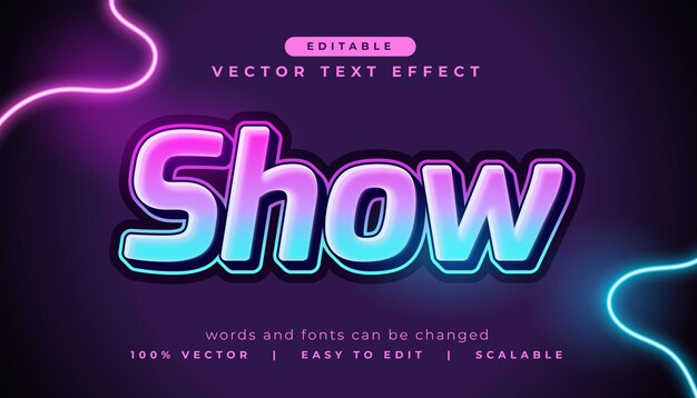 muestra el efecto de texto de moda con letras en estilo 3D