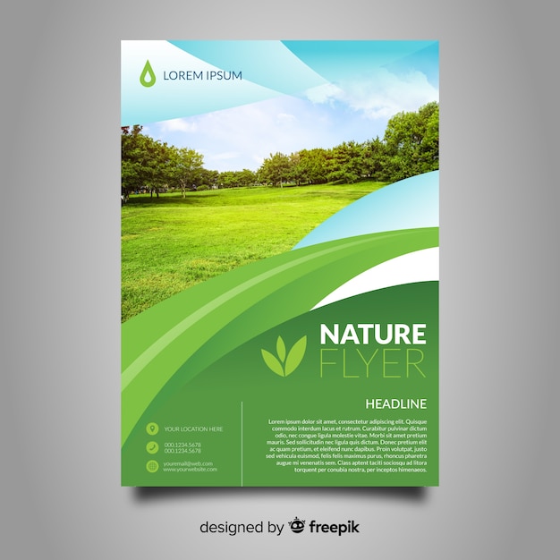 Vector gratuito muestra flyer naturaleza combinado