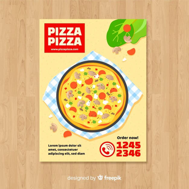 Muestra flyer pizza simple