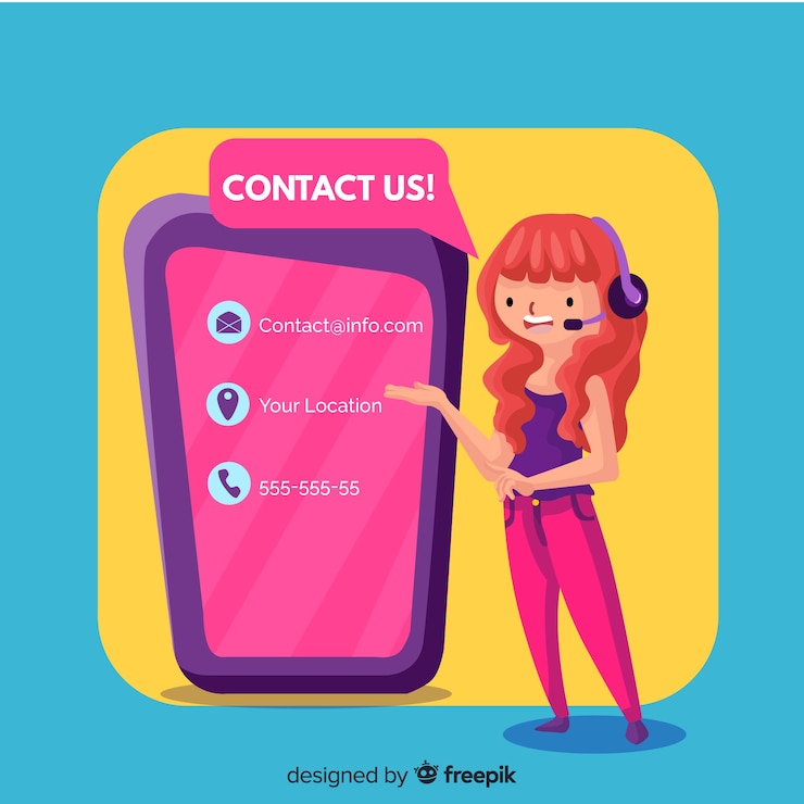 Vector gratuito muestra fondo dibujado a mano información de contacto