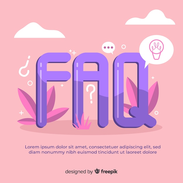 Muestra fondo faq plano
