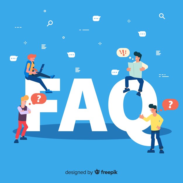 Muestra fondo faq plano