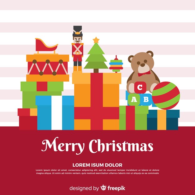 Muestra fondo navidad juguetes planos