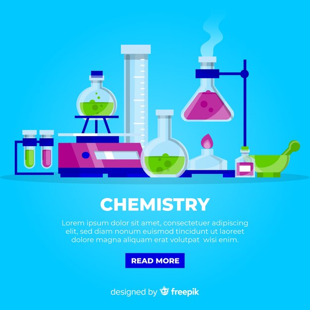 Muestra fondo plano química