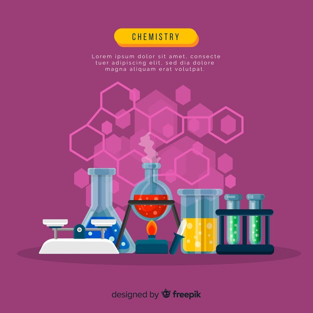 Muestra fondo plano química