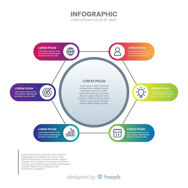 Vector gratuito muestra infografía plana