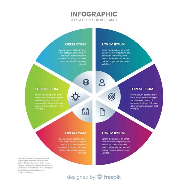 Muestra infografía plana