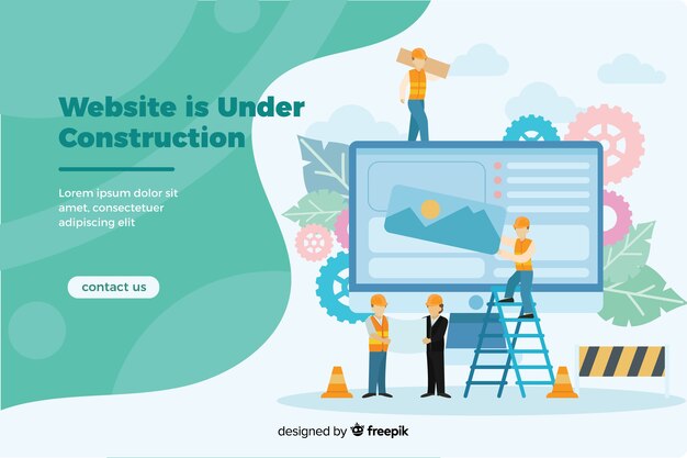 Muestra landing page en construcción