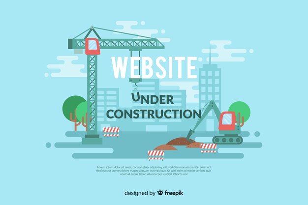 Muestra landing page en construcción