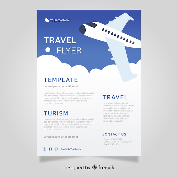 Muestra póster viaje avión