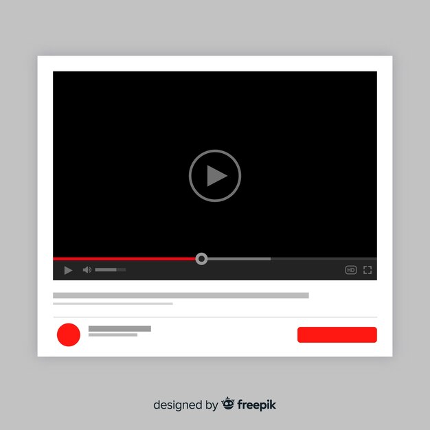 Muestra reproductor multimedia plano