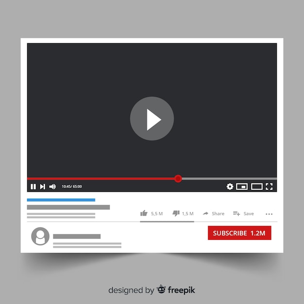 Muestra reproductor multimedia realista