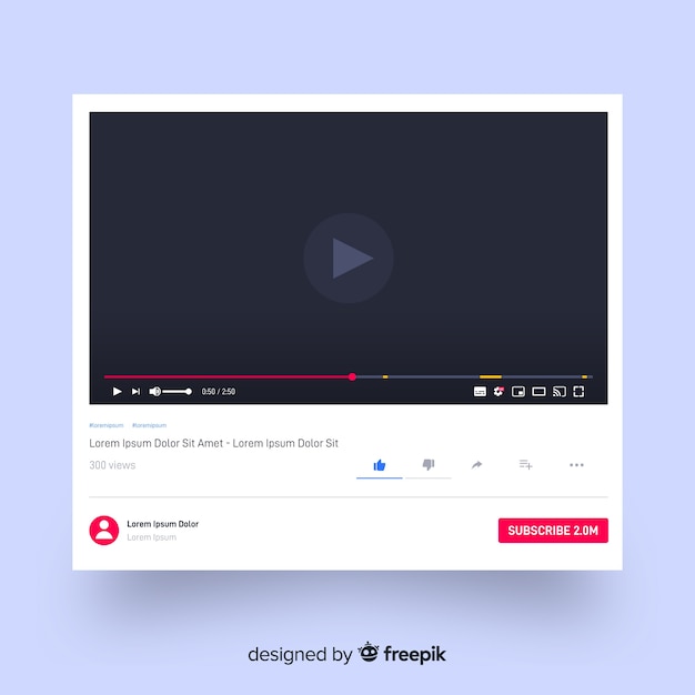 Muestra reproductor multimedia realista