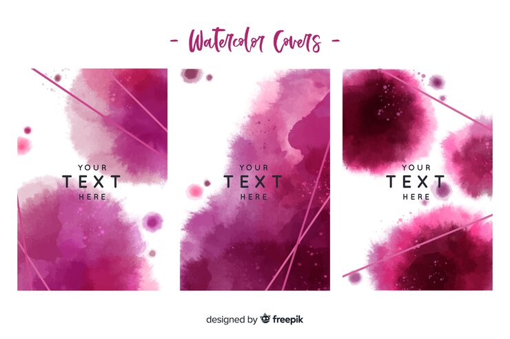 Vector gratuito muestra tarjetas gotas de acuarela