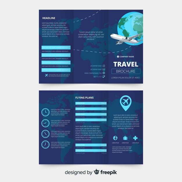 Muestra tríptico viajes