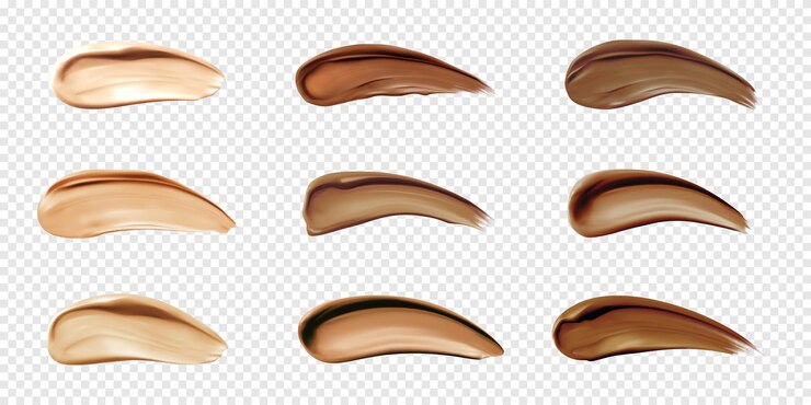 Vector gratuito muestras de base cosmética frotis