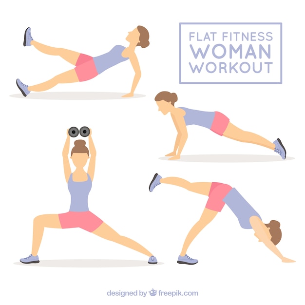 Mujer activa estirando su cuerpo