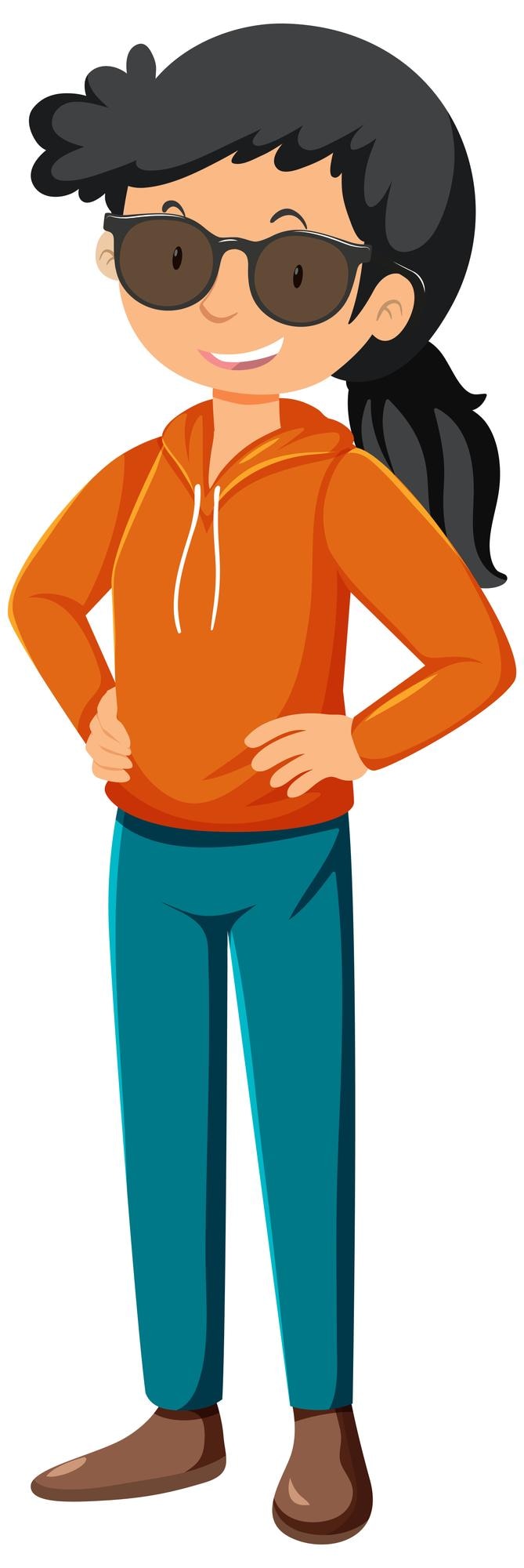 Vector gratuito mujer activa en personaje de dibujos animados de trajes de entrenador