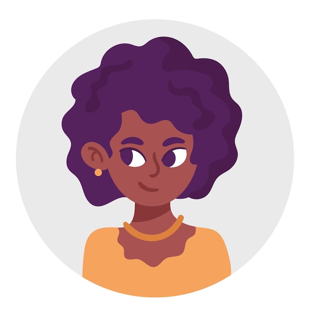 Vector gratuito mujer afro feliz