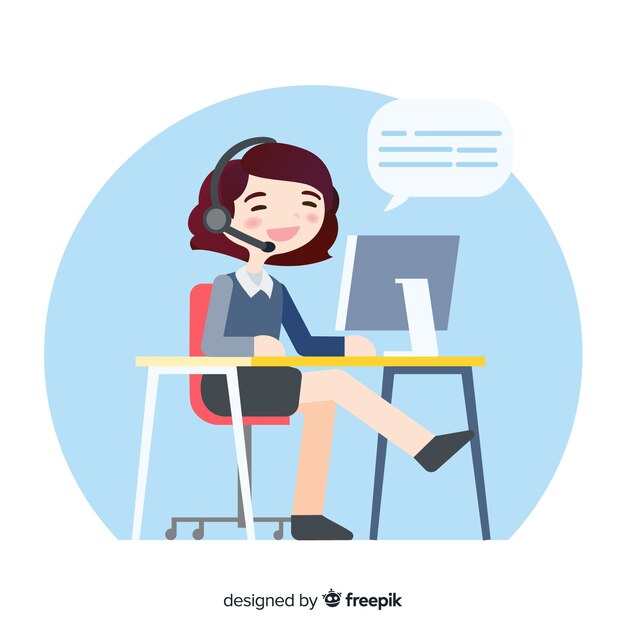 Mujer de call center