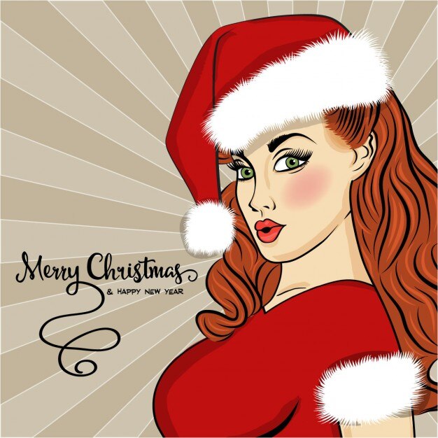 Mujer de comic, navidad