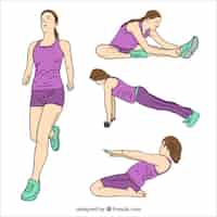 Vector gratuito mujer fitness