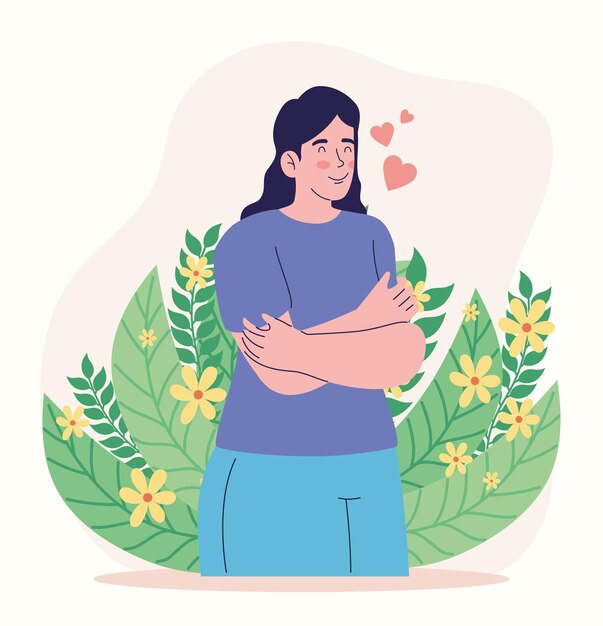 mujer en jardin alta autoestima