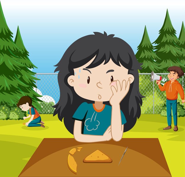 Una mujer jugando a la galleta dalgona en el parque