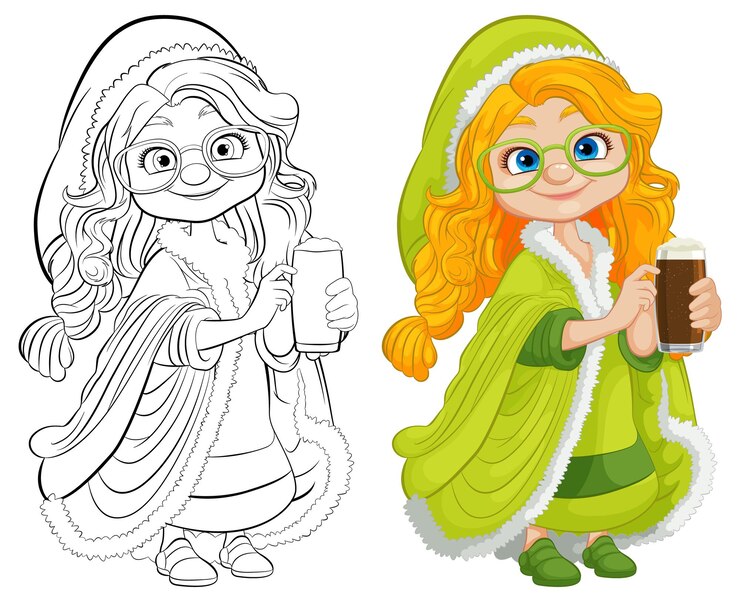 Vector gratuito mujer de mediana edad con gafas y abrigo de invierno
