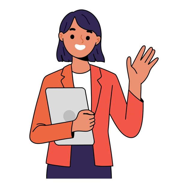 mujer de negocios profesional posando con documentos