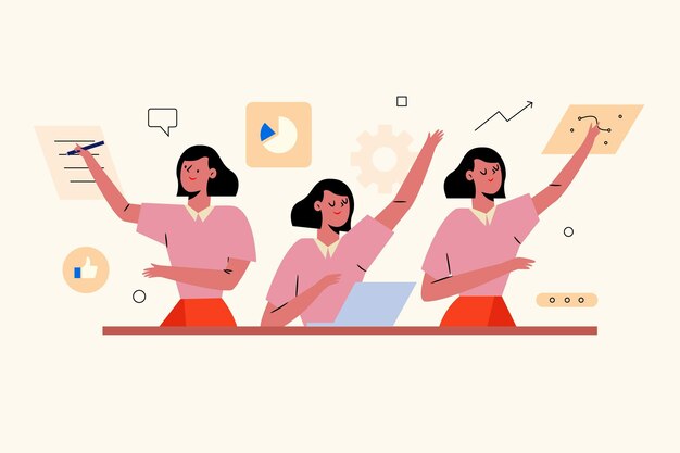 Mujer de negocios siendo la mejor empleada