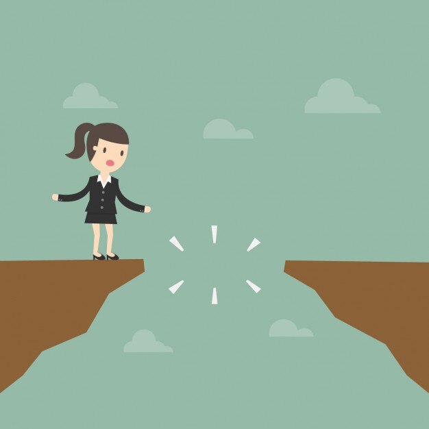 Vector gratuito mujer de negocios en una situación peligrosa