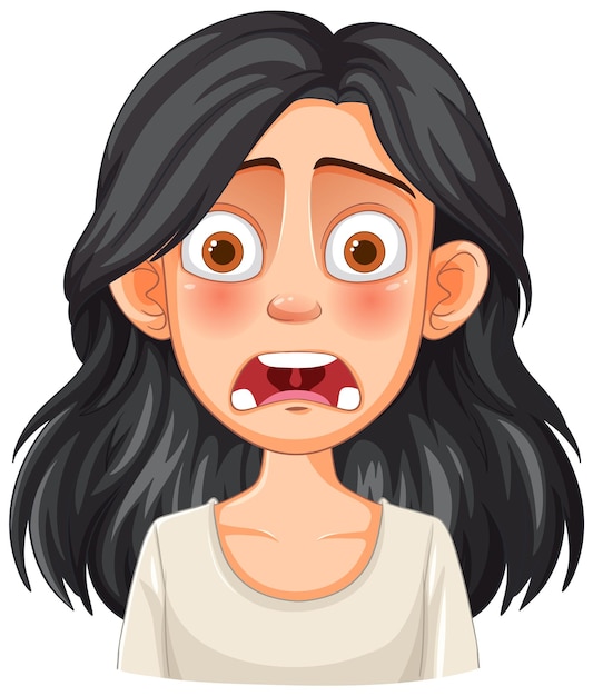 Mujer con los ojos abiertos con conmoción