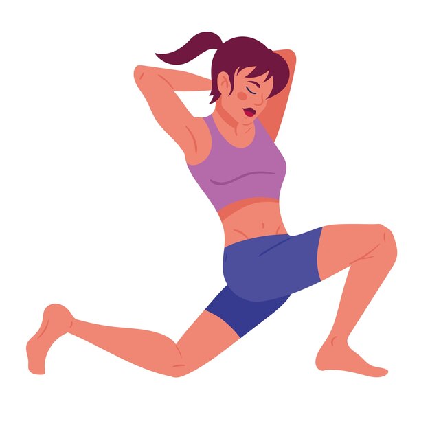 mujer en posición de yoga