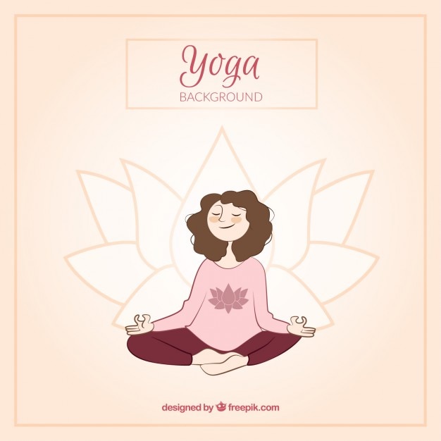 Vector gratuito mujer practicando yoga