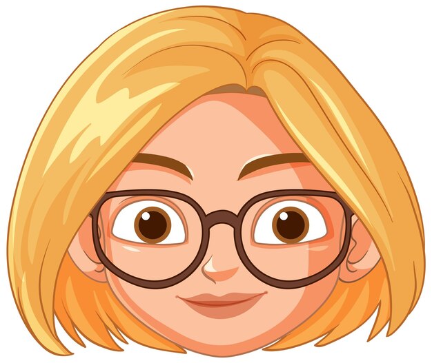 Mujer rubia con gafas