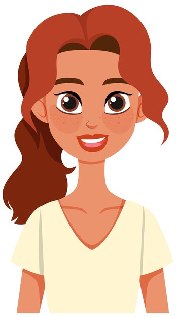 Mujer sonriente con el cabello rojo