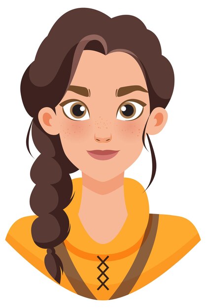 Mujer sonriente con el cabello trenzado