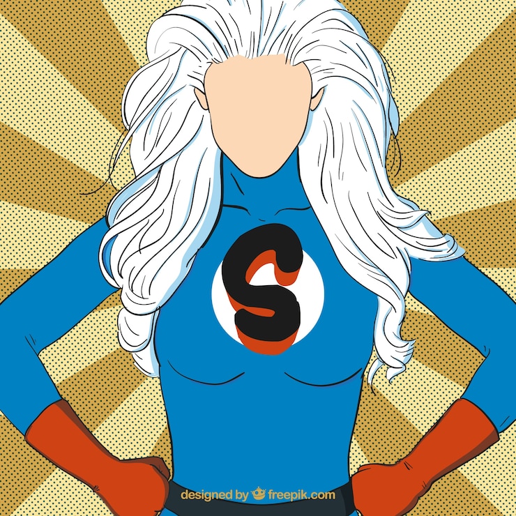 Vector gratuito la mujer superhéroe.