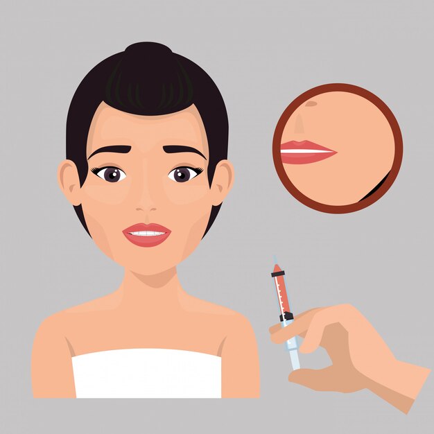 Mujer con tratamiento de botox