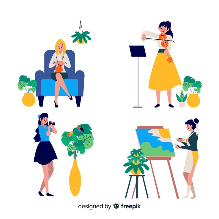 Vector gratuito mujeres disfrutando de su tiempo libre.