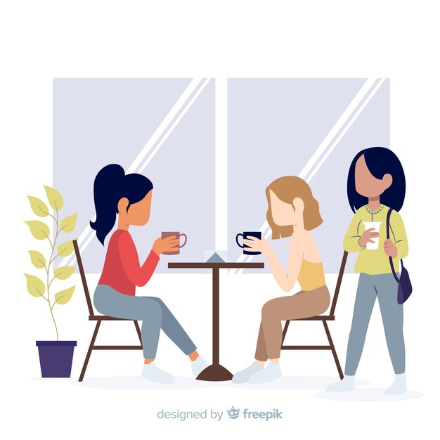 Mujeres jóvenes pasando tiempo juntas.