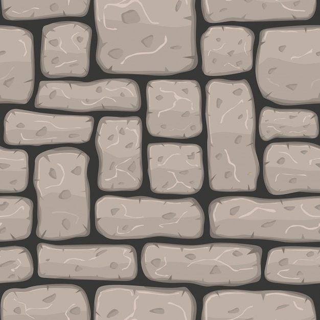 Muro de piedra con estilo cartoon