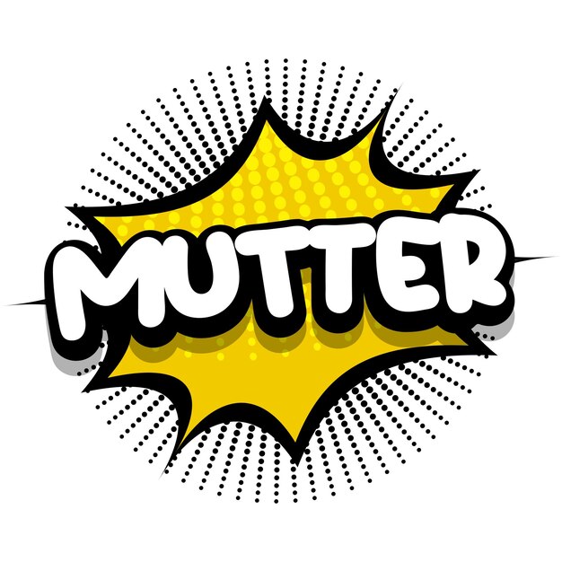 Mutter cómic explosión burbuja vector ilustración