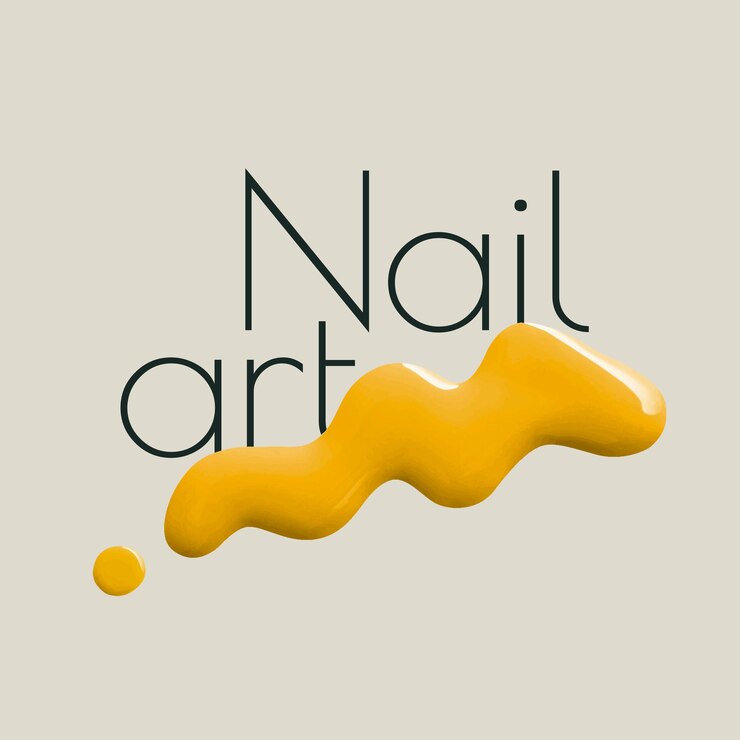 Vector gratuito nail art business logo vector estilo de pintura de color creativo