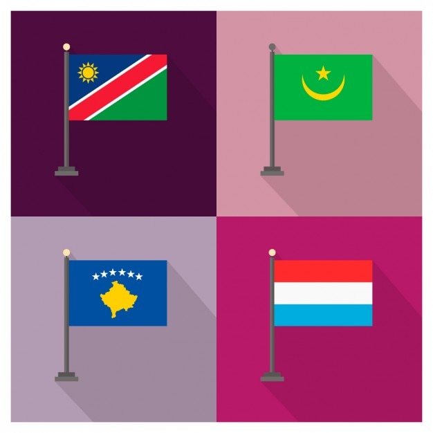 Vector gratuito namibia mauritania kosovo luxemburgo