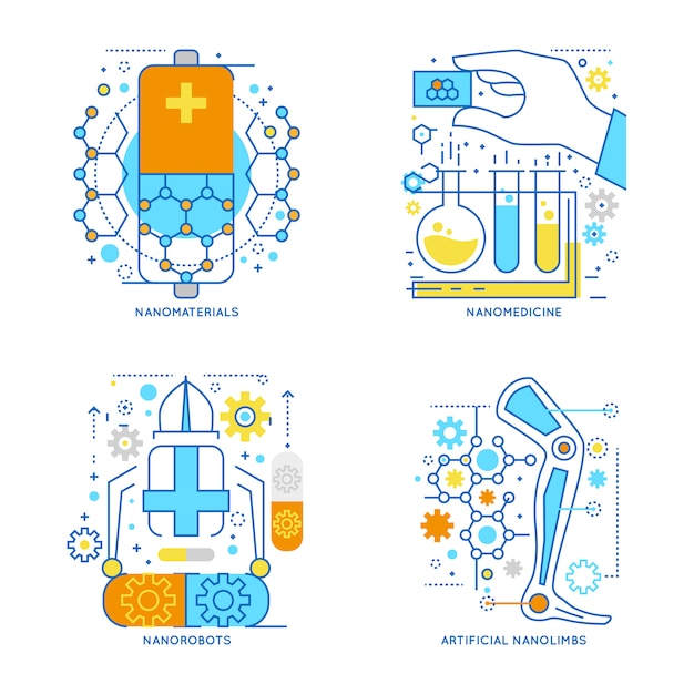 Nanotecnología composiciones lineales coloreadas