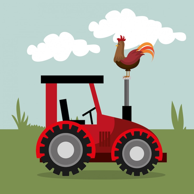 Vector gratuito naturaleza de la granja y estilo de vida