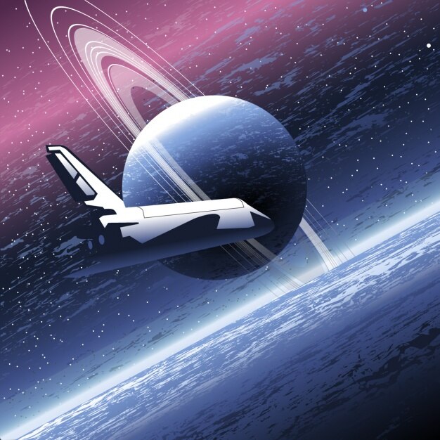 Nave espacial en el universo