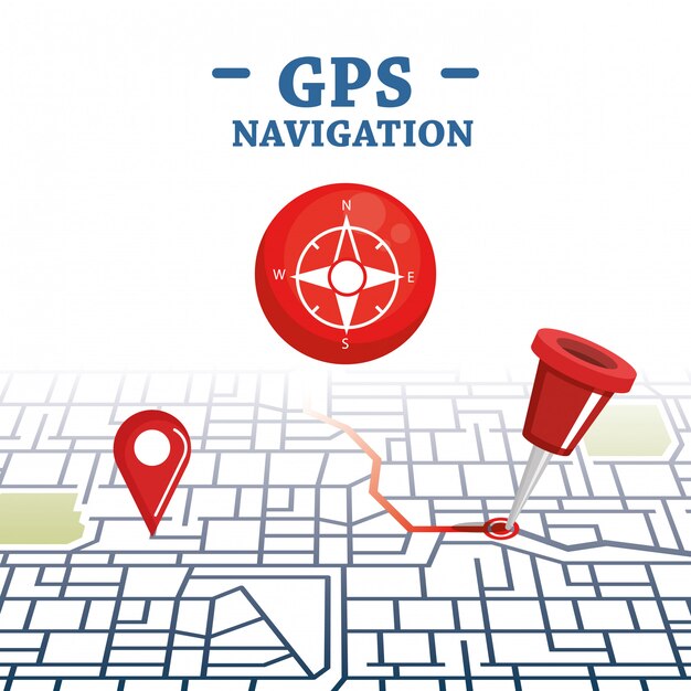 navegación gps establece iconos